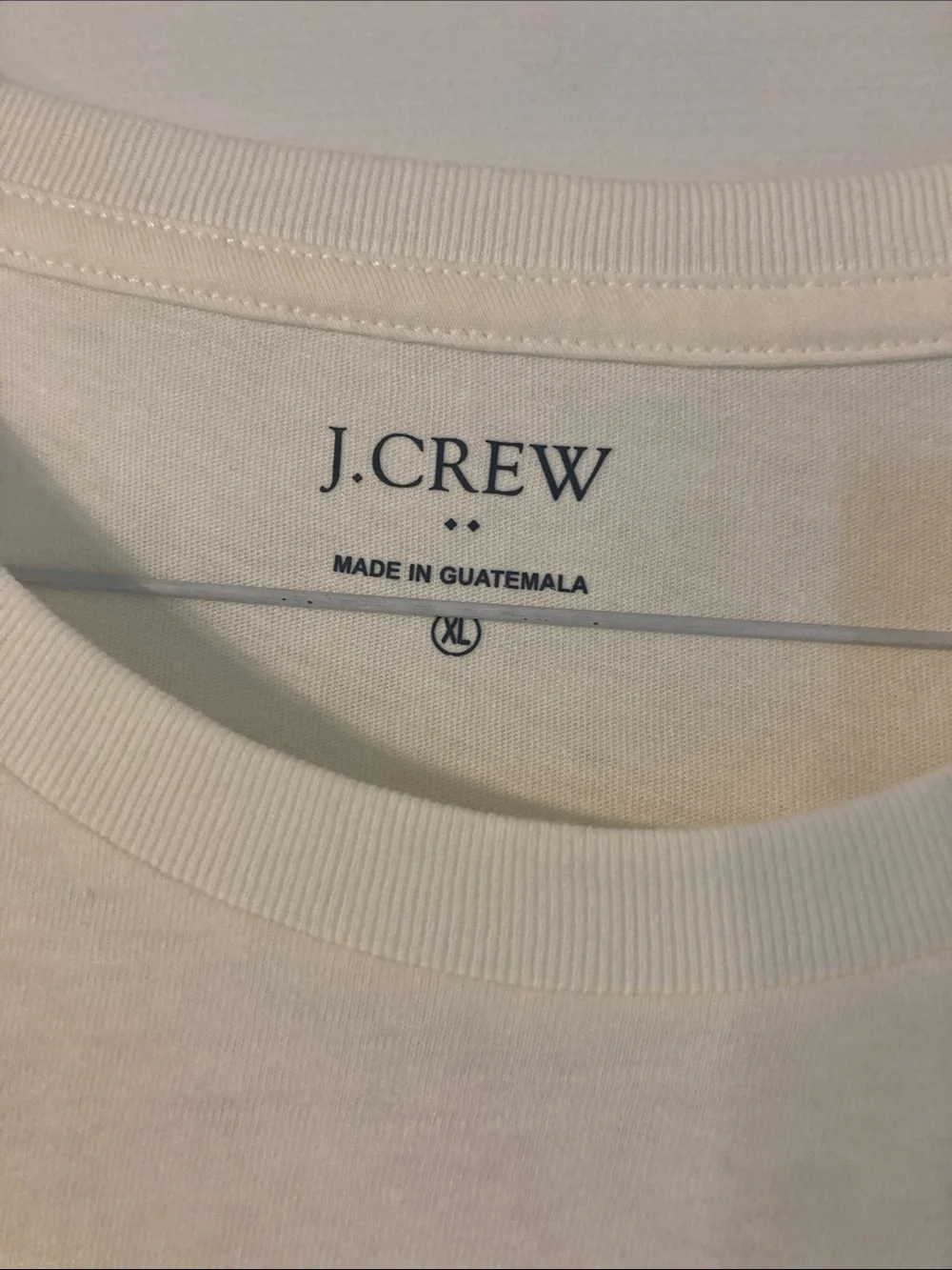 J. Crew Cream Short-Sleeve Tee with Hot Dog Patch